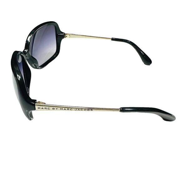 Marc by Marc Jacobs Womens Sunglasses Square Frame Full Black Rim with Case